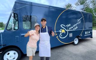 Food truck with 2 people